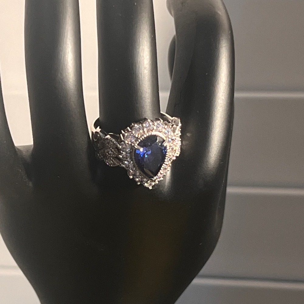 Bella Luce Tanzanite & White Diamond Sterling Silver Ring 8.08ctw Size 9.5